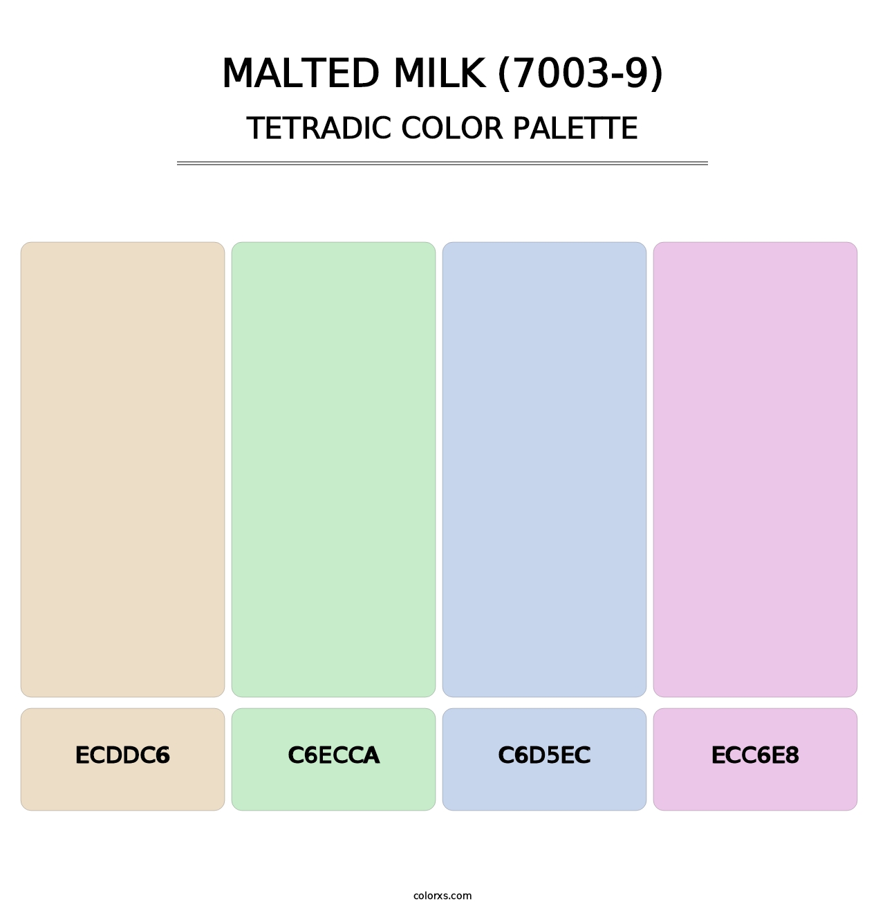 Malted Milk (7003-9) - Tetradic Color Palette
