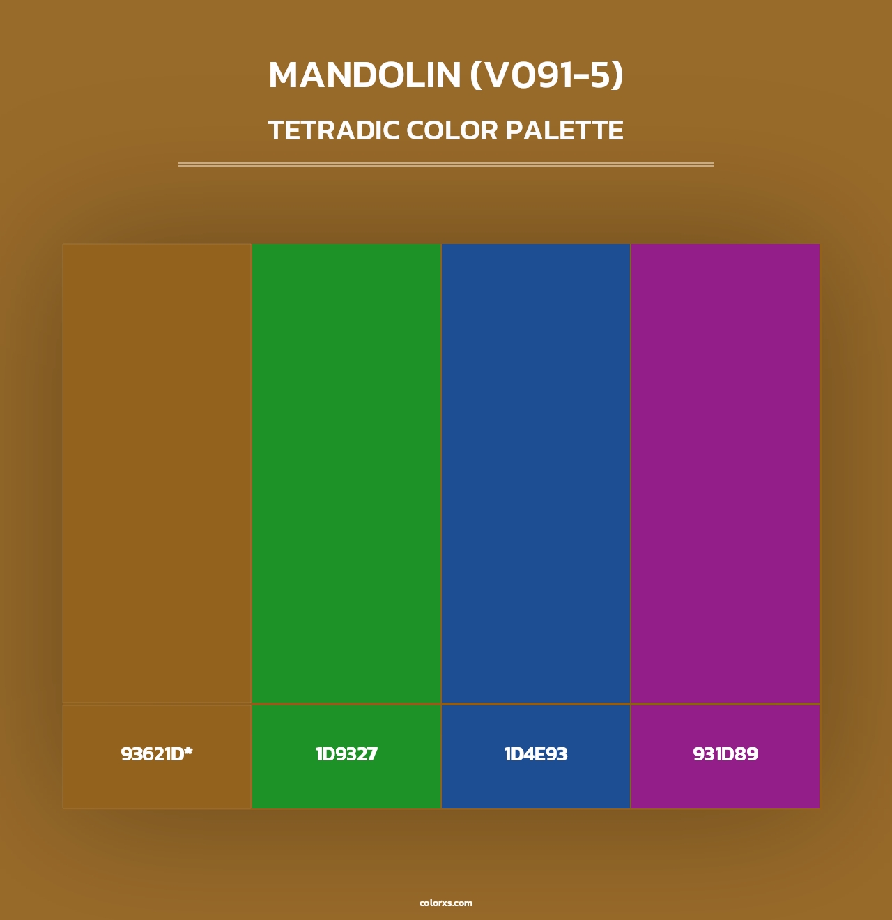 Mandolin (V091-5) - Tetradic Color Palette