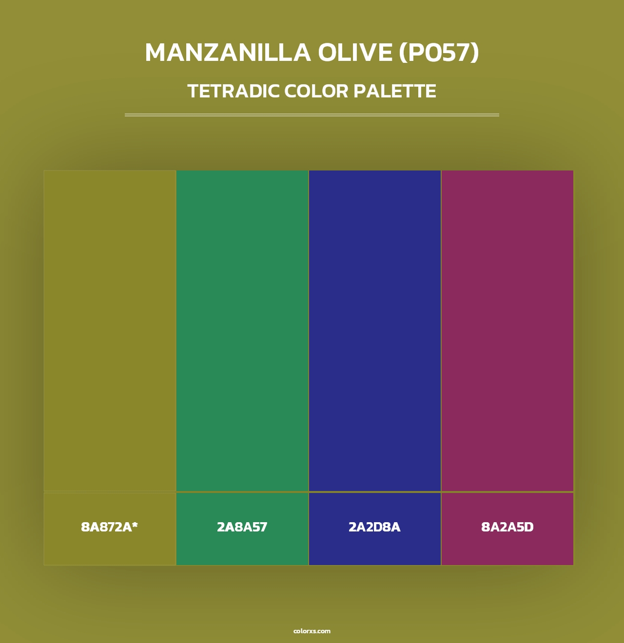 Manzanilla Olive (P057) - Tetradic Color Palette