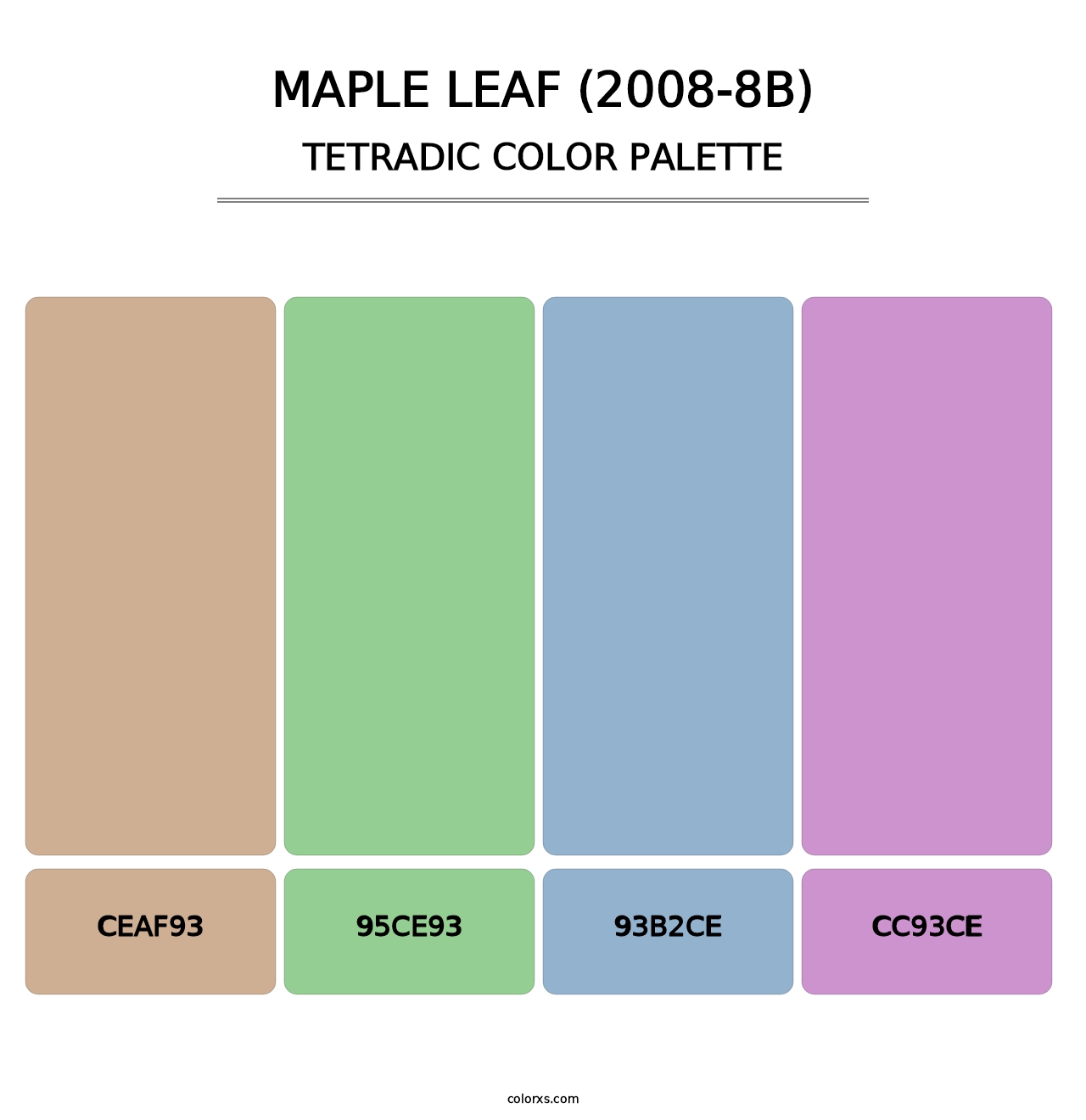 Maple Leaf (2008-8B) - Tetradic Color Palette