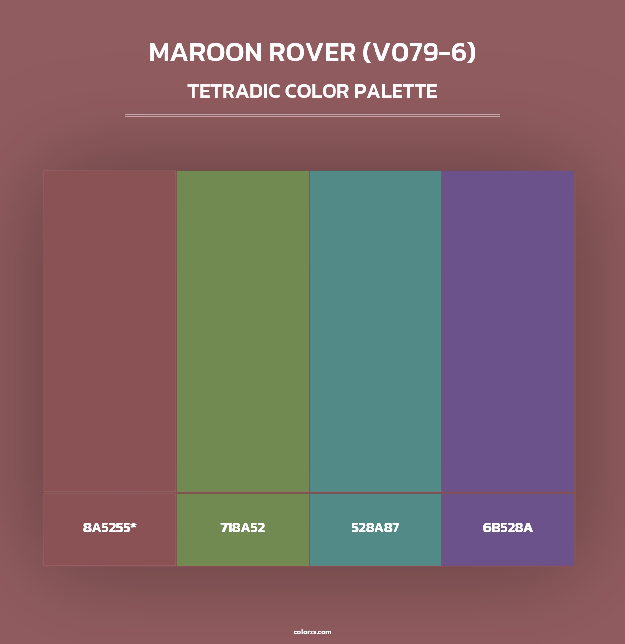 Maroon Rover (V079-6) - Tetradic Color Palette