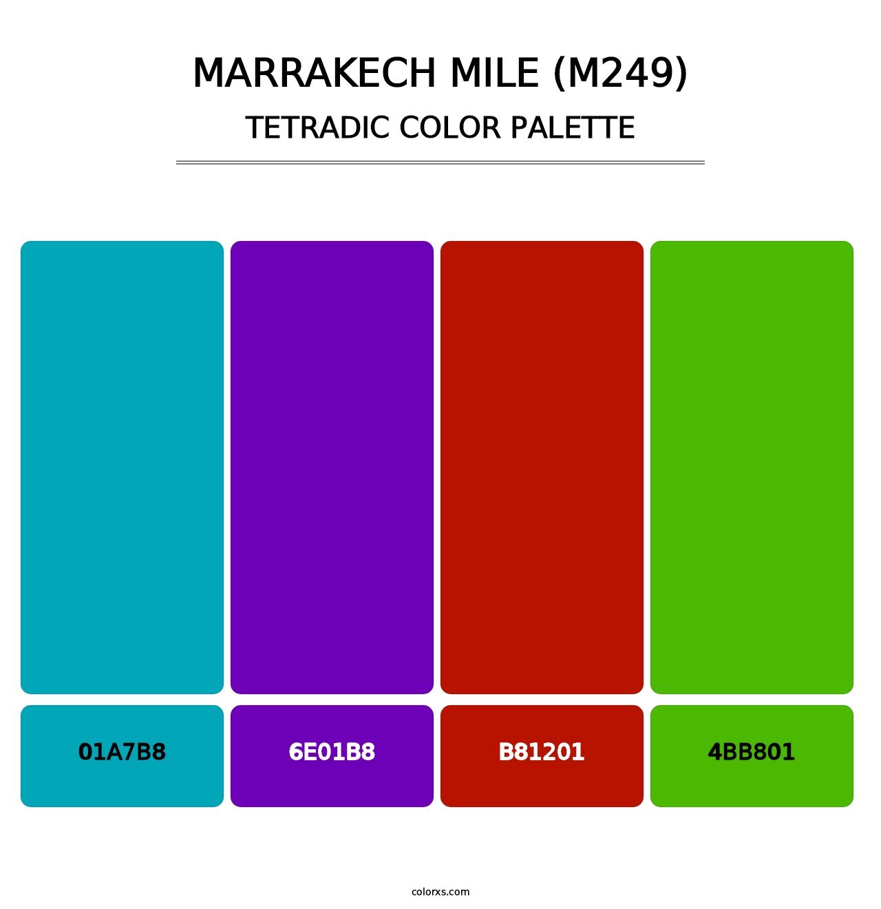 Marrakech Mile (M249) - Tetradic Color Palette