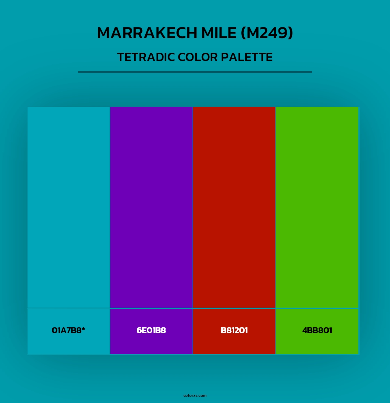 Marrakech Mile (M249) - Tetradic Color Palette