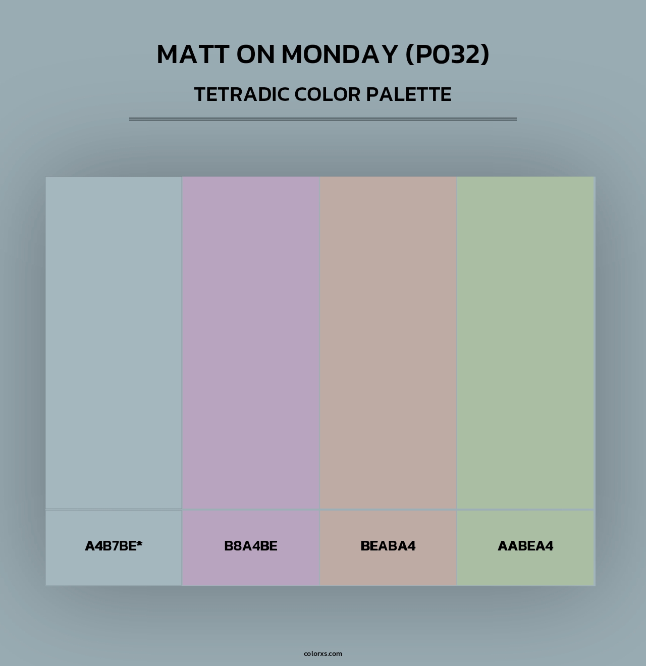 Matt on Monday (P032) - Tetradic Color Palette