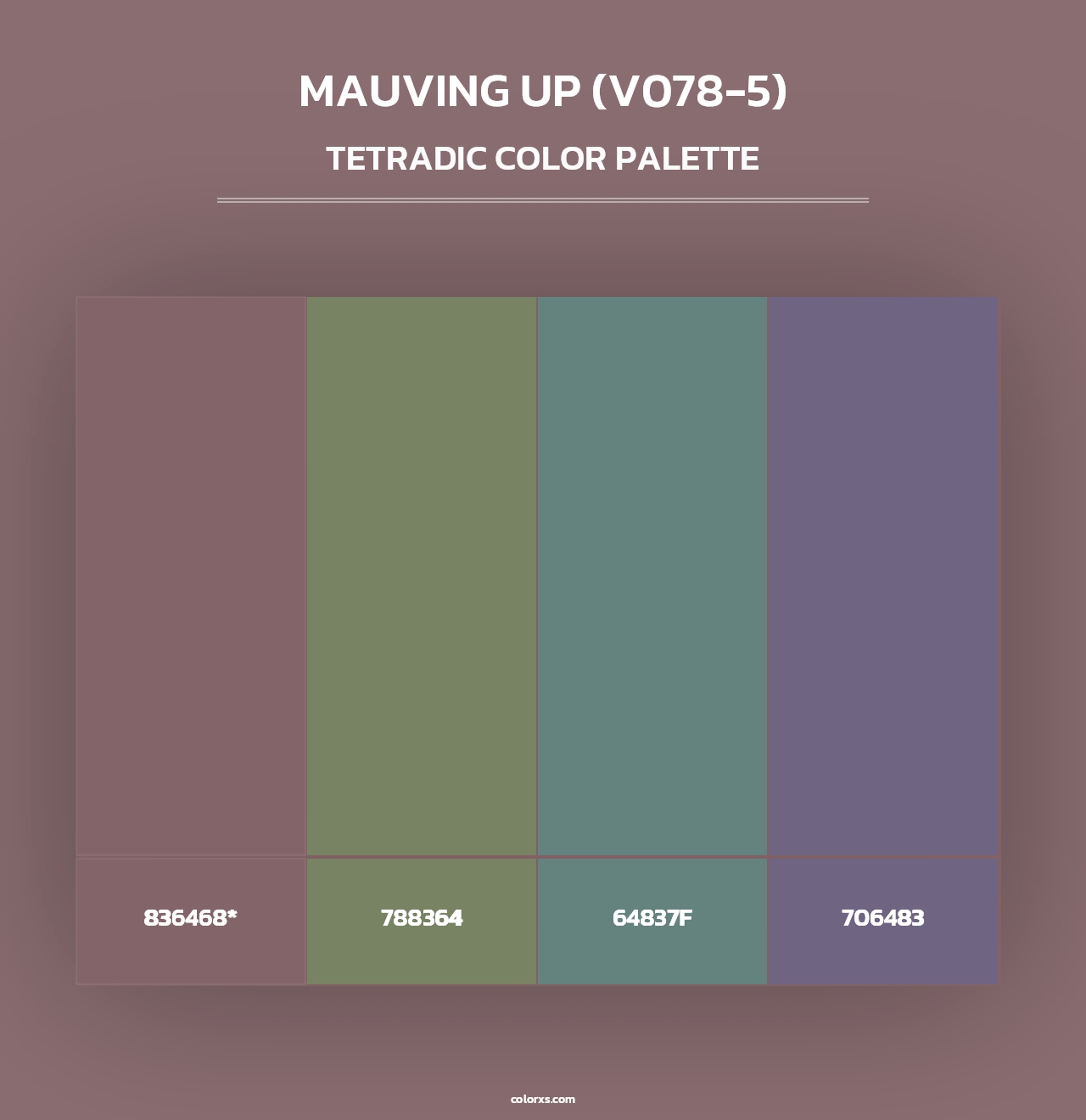Mauving Up (V078-5) - Tetradic Color Palette