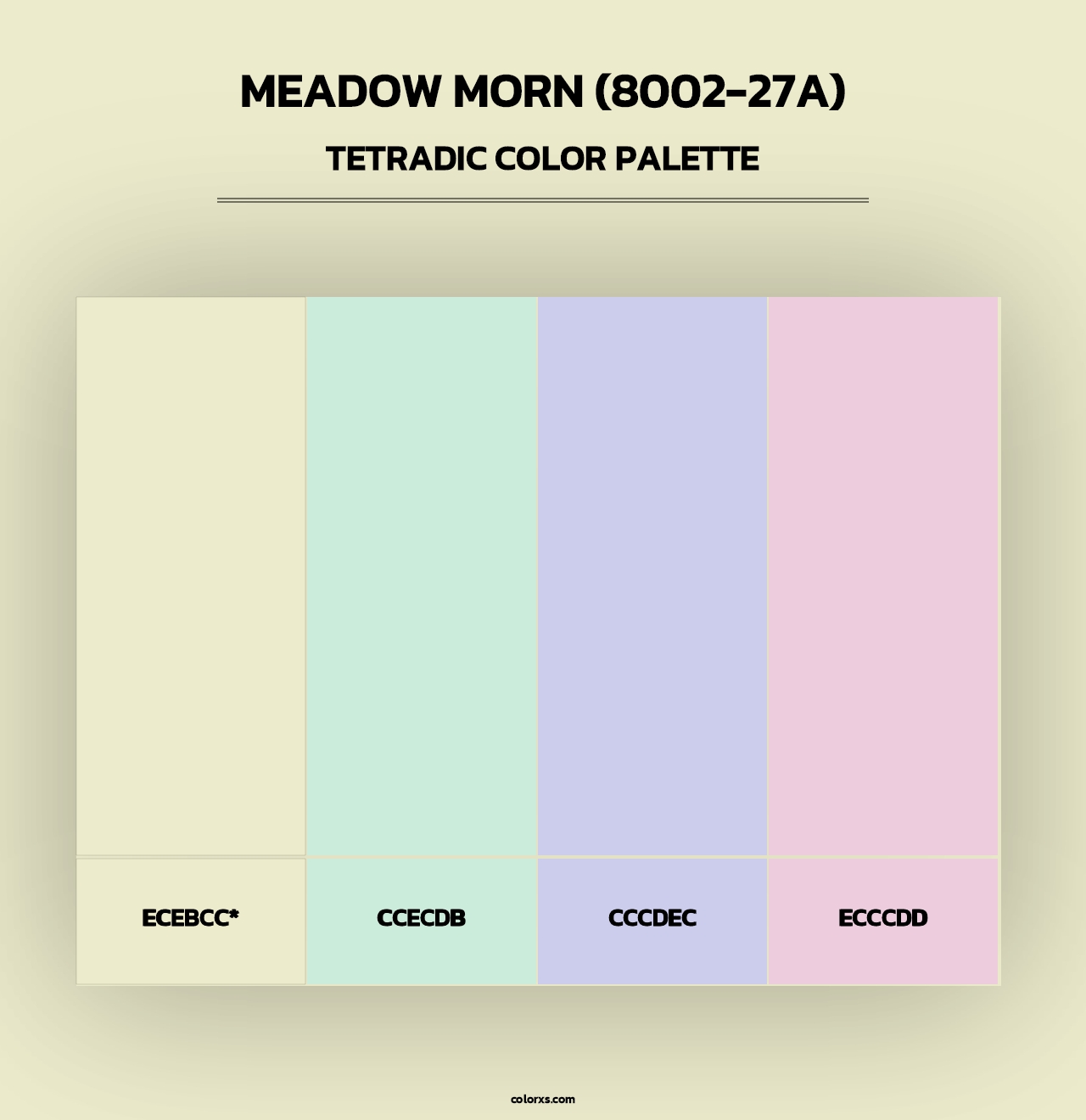 Meadow Morn (8002-27A) - Tetradic Color Palette