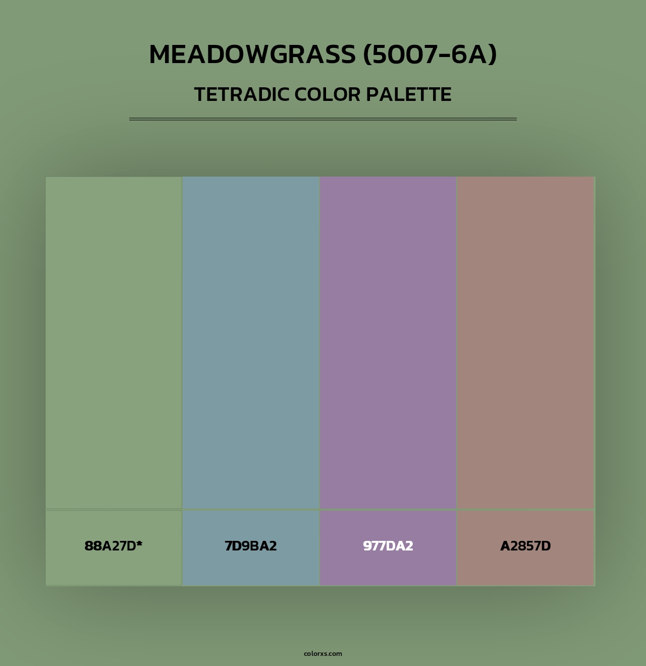 Meadowgrass (5007-6A) - Tetradic Color Palette