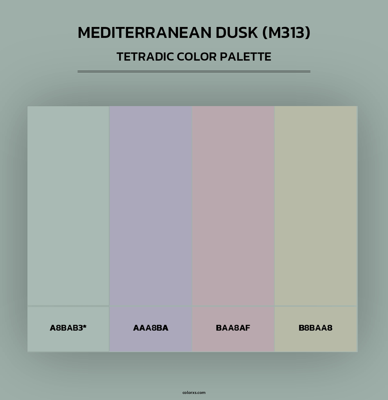 Mediterranean Dusk (M313) - Tetradic Color Palette