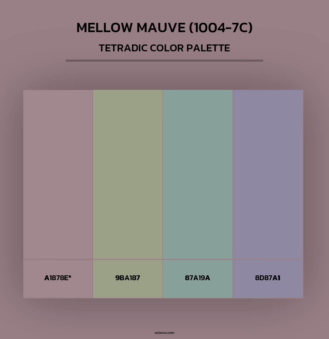 Mellow Mauve (1004-7C) - Tetradic Color Palette