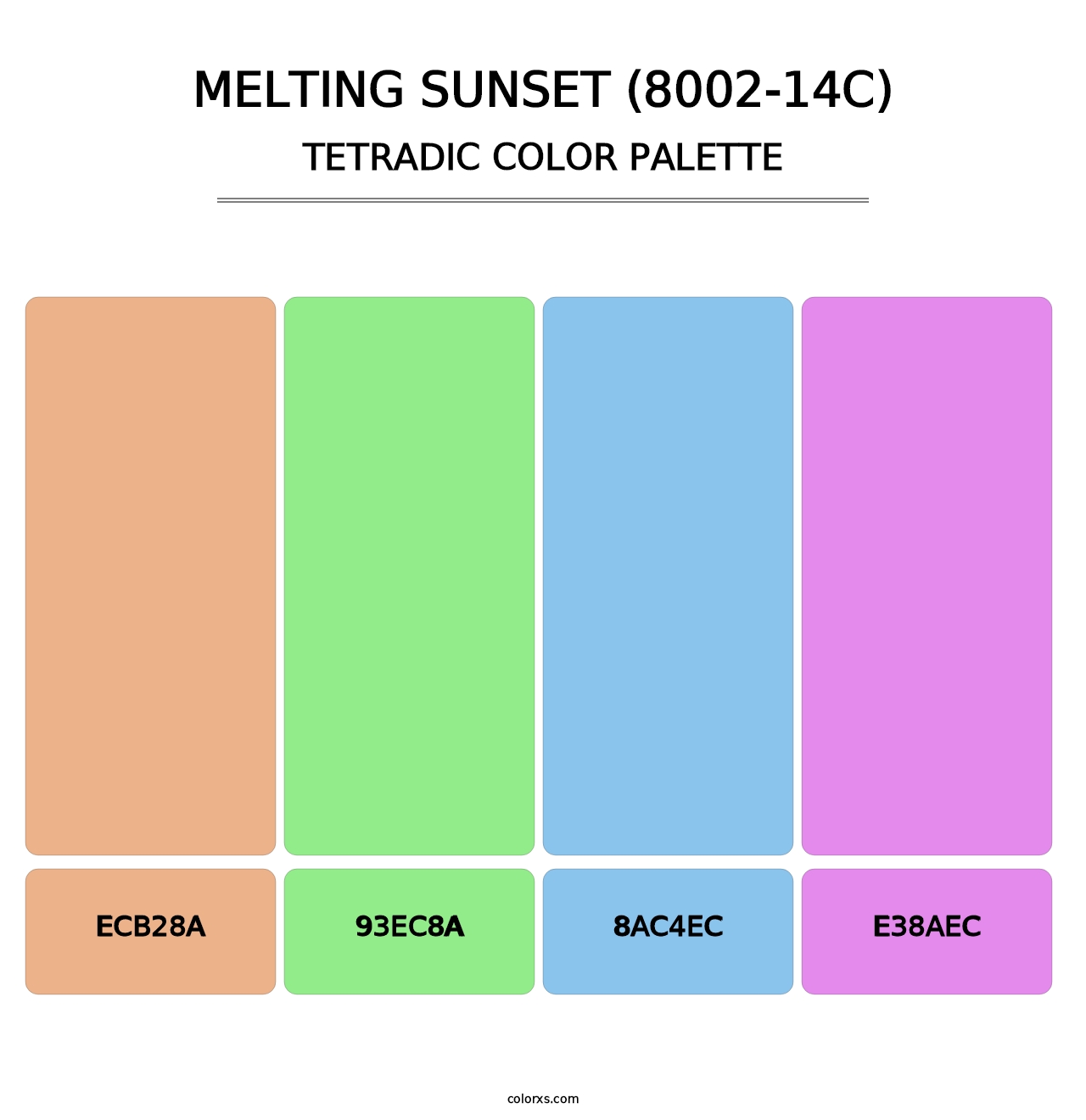 Melting Sunset (8002-14C) - Tetradic Color Palette