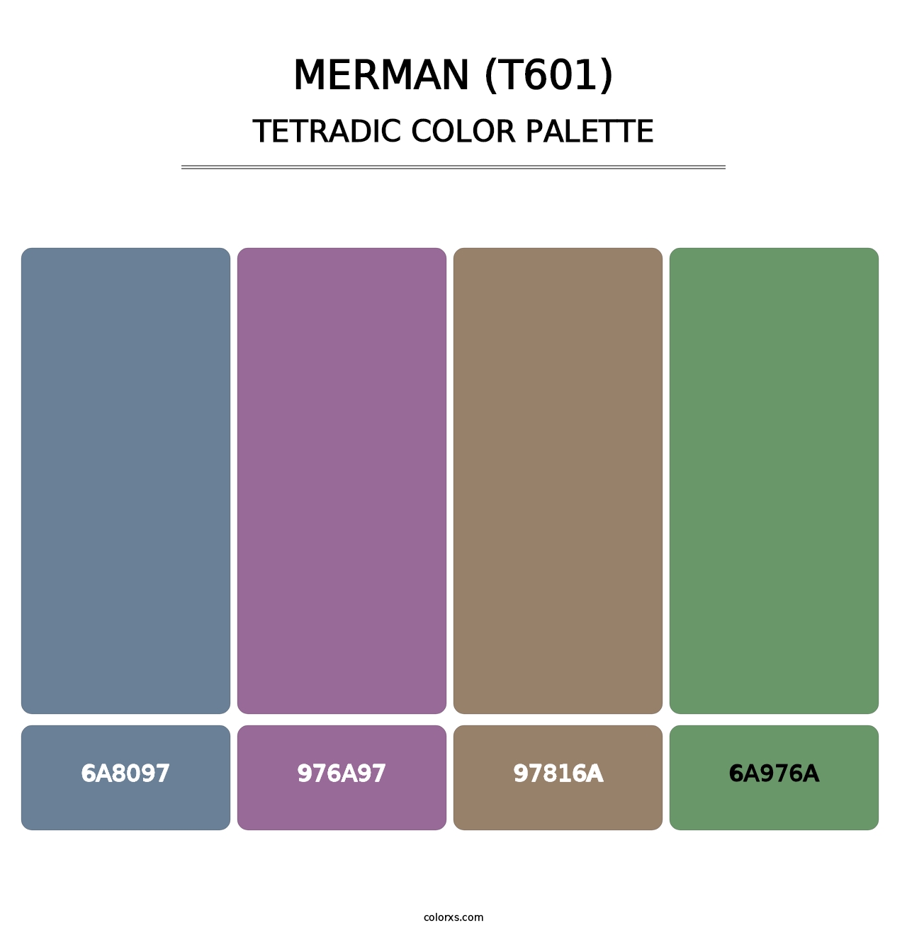 Merman (T601) - Tetradic Color Palette