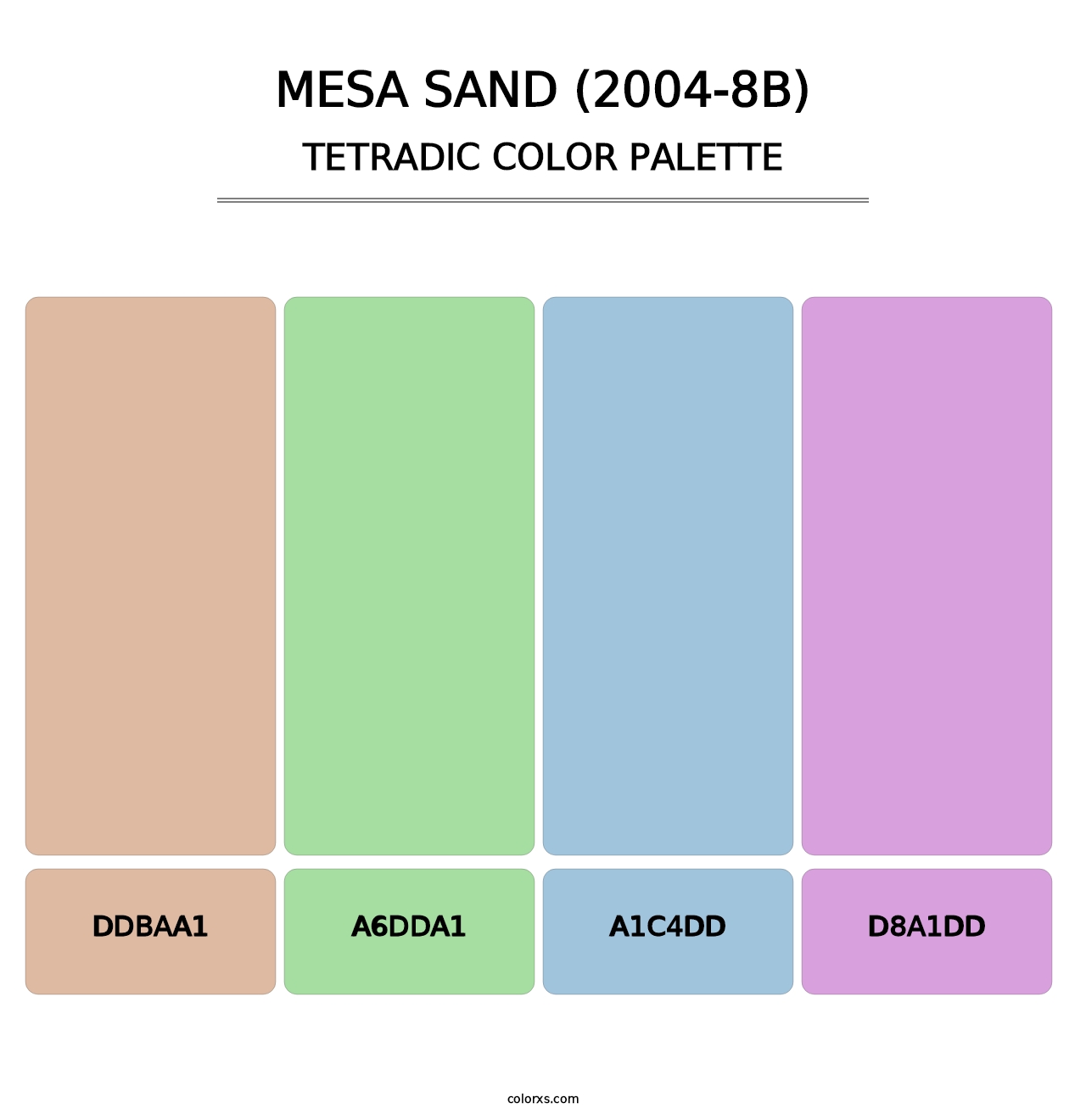 Mesa Sand (2004-8B) - Tetradic Color Palette