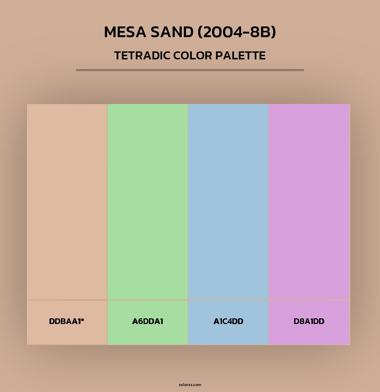 Mesa Sand (2004-8B) - Tetradic Color Palette