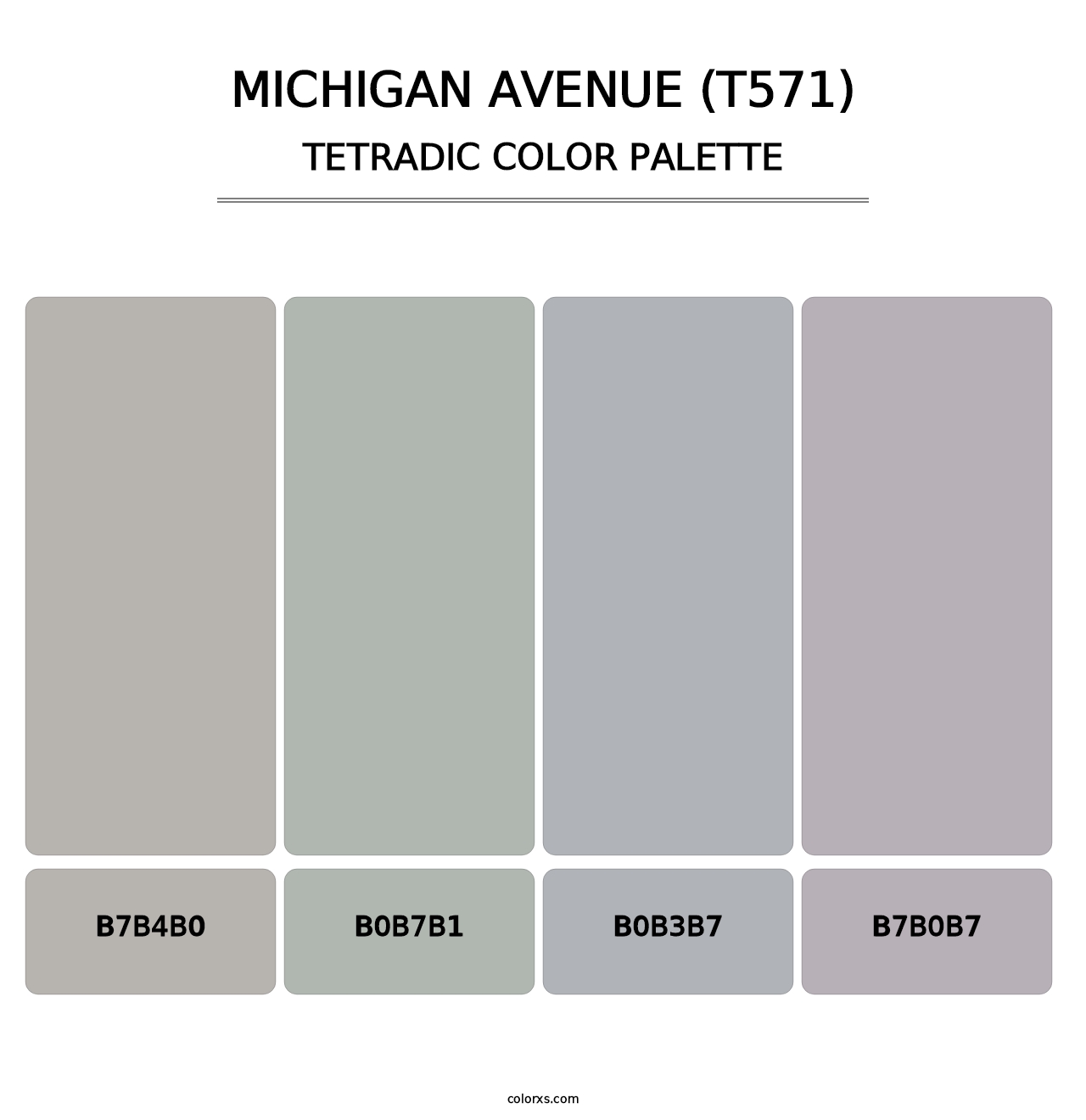Michigan Avenue (T571) - Tetradic Color Palette
