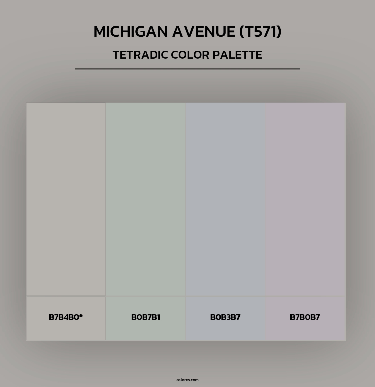 Michigan Avenue (T571) - Tetradic Color Palette