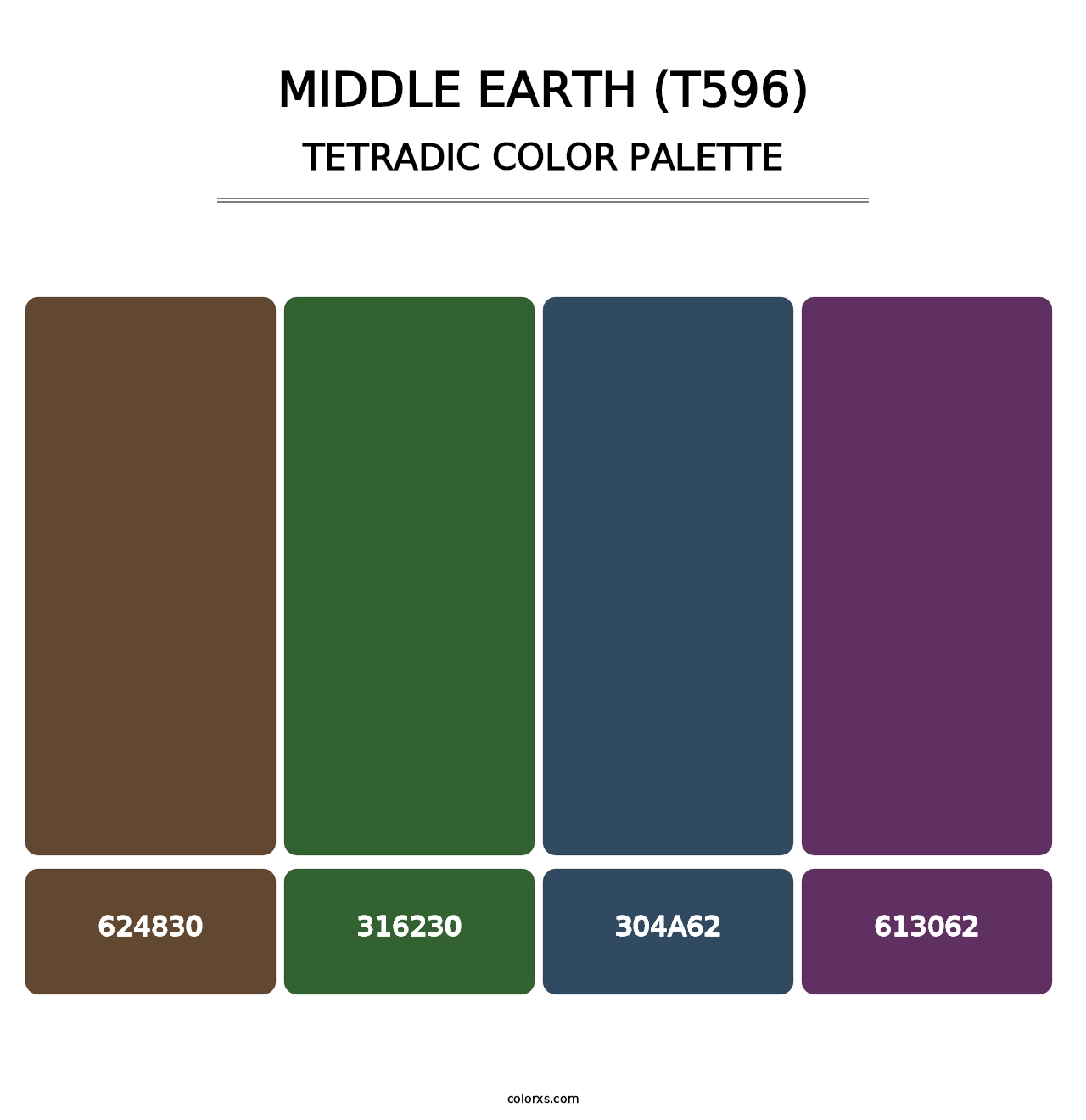 Middle Earth (T596) - Tetradic Color Palette