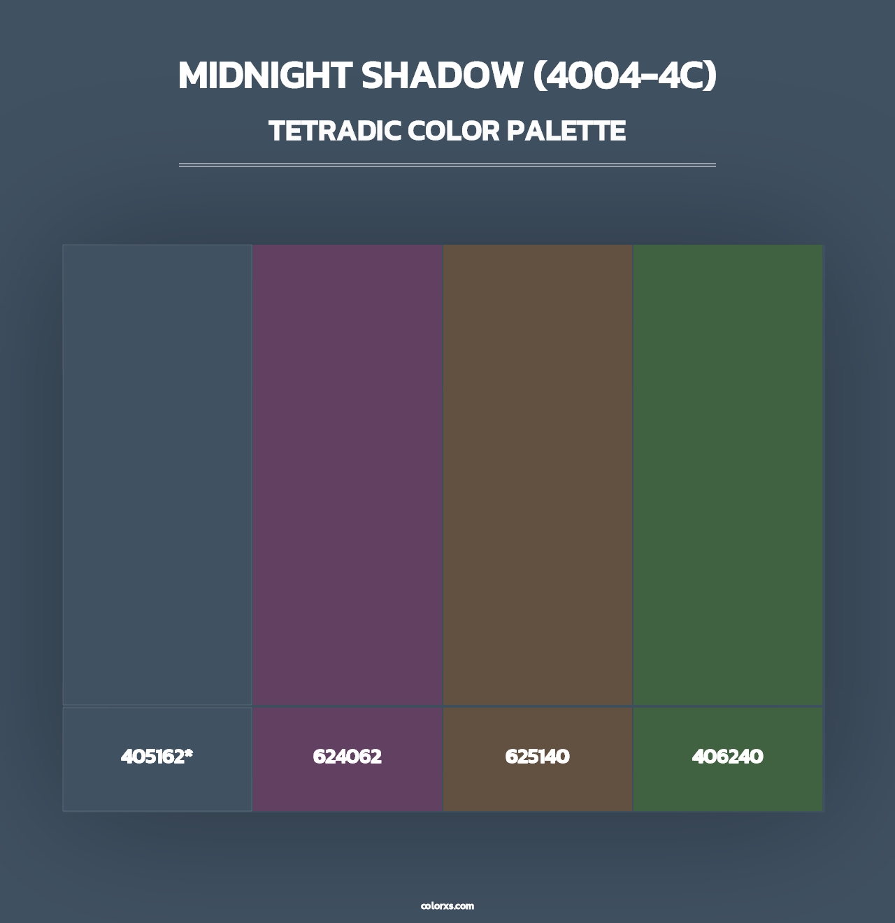 Midnight Shadow (4004-4C) - Tetradic Color Palette