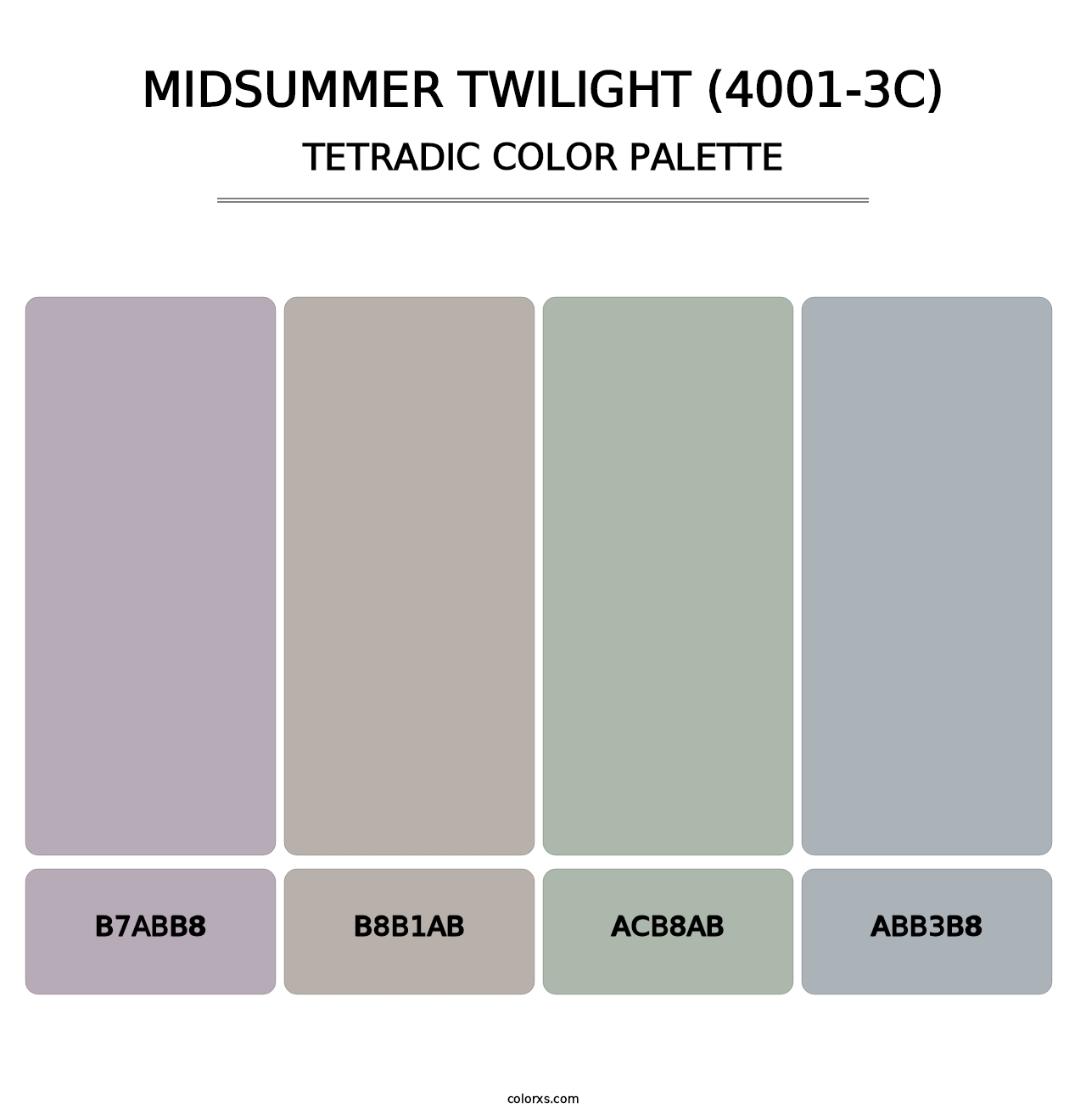 Midsummer Twilight (4001-3C) - Tetradic Color Palette