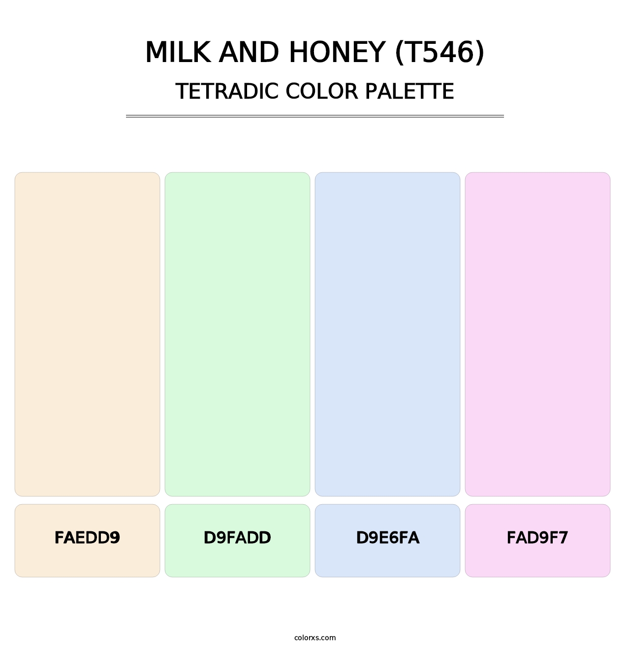 Milk and Honey (T546) - Tetradic Color Palette