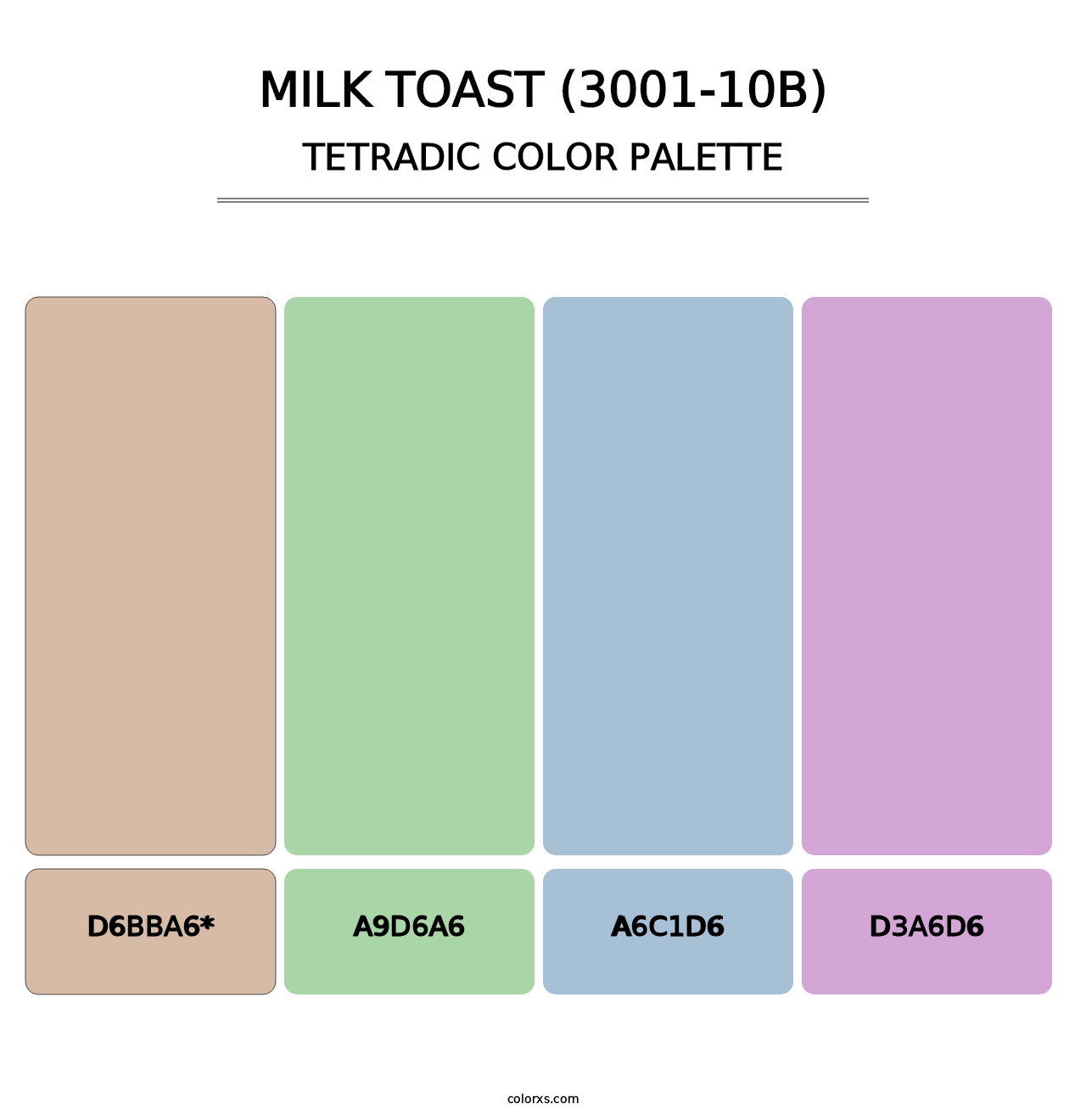 Milk Toast (3001-10B) - Tetradic Color Palette