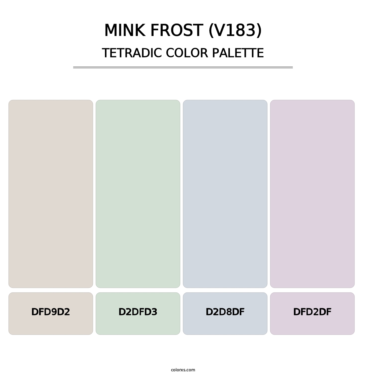 Mink Frost (V183) - Tetradic Color Palette