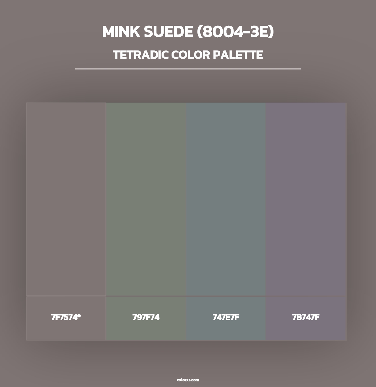 Mink Suede (8004-3E) - Tetradic Color Palette