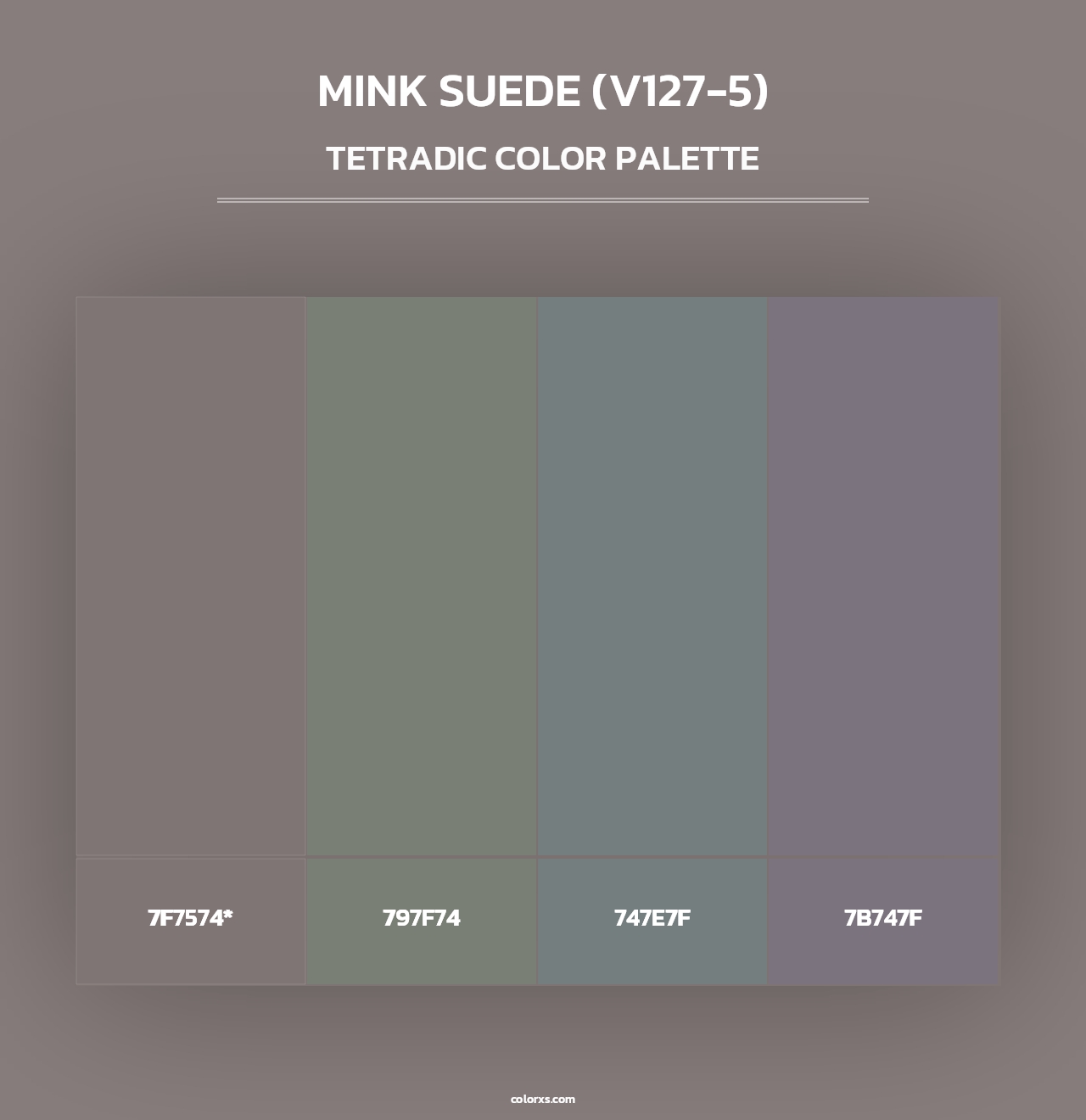 Mink Suede (V127-5) - Tetradic Color Palette