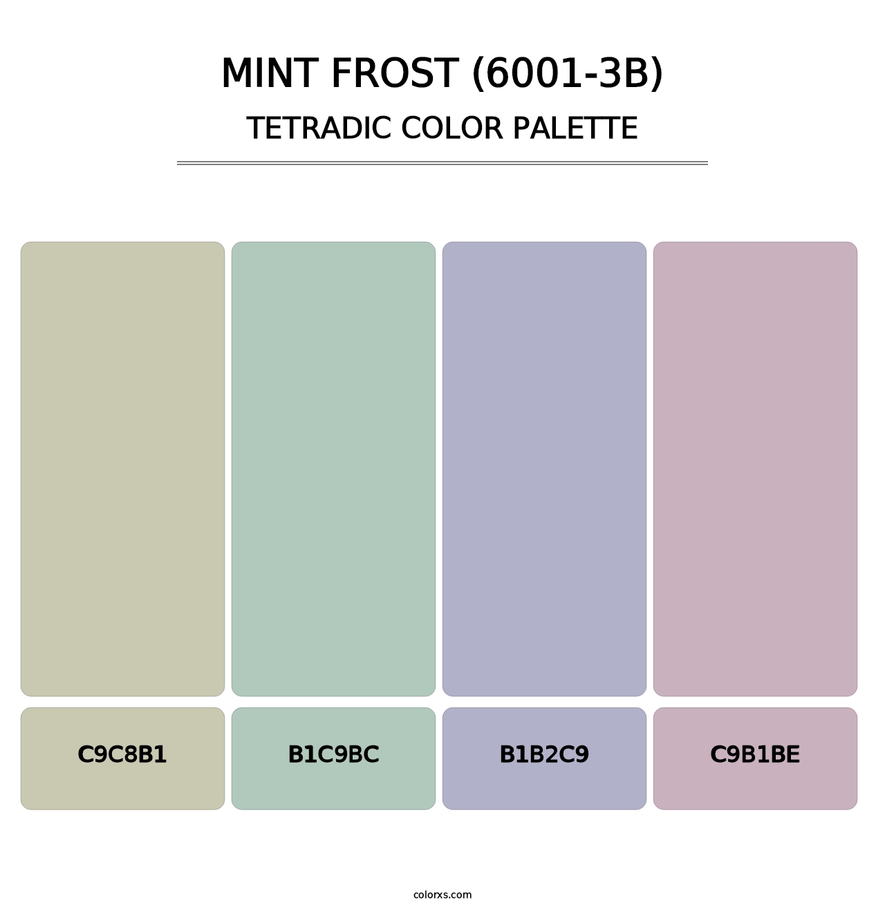 Mint Frost (6001-3B) - Tetradic Color Palette