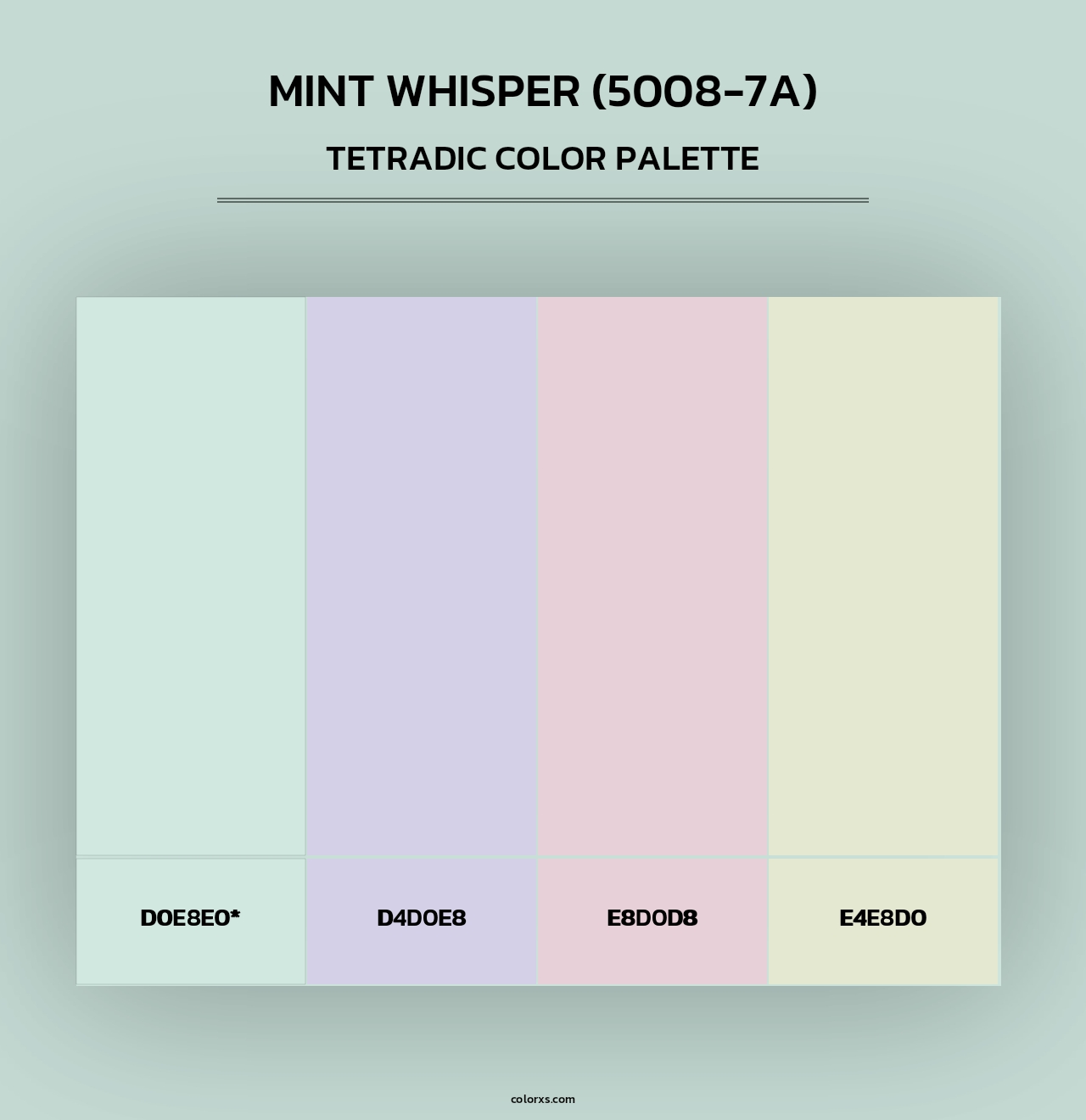 Mint Whisper (5008-7A) - Tetradic Color Palette
