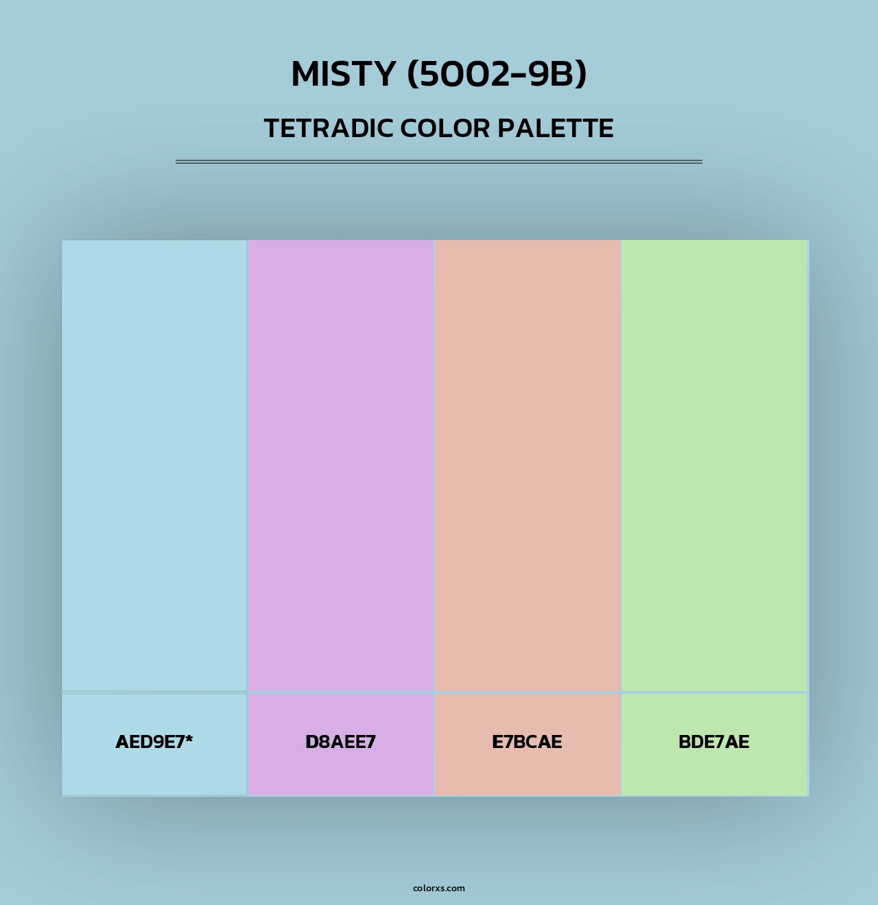 Misty (5002-9B) - Tetradic Color Palette