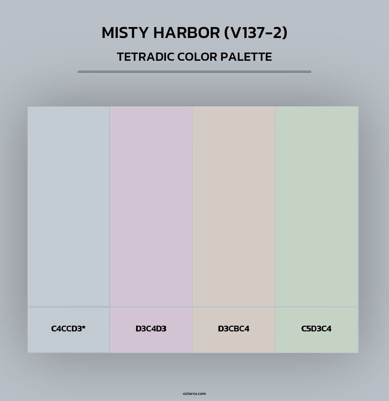 Misty Harbor (V137-2) - Tetradic Color Palette