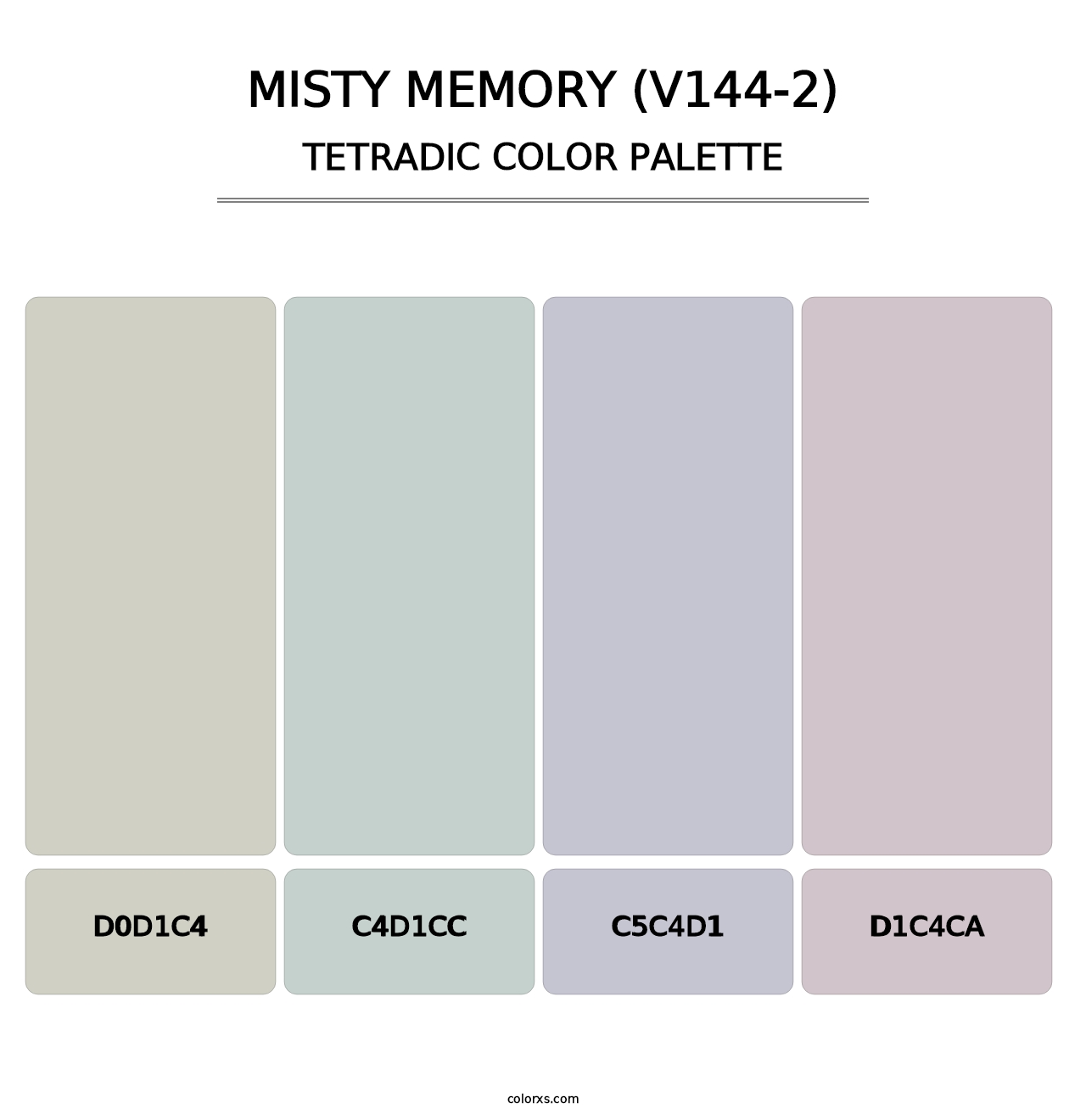 Misty Memory (V144-2) - Tetradic Color Palette