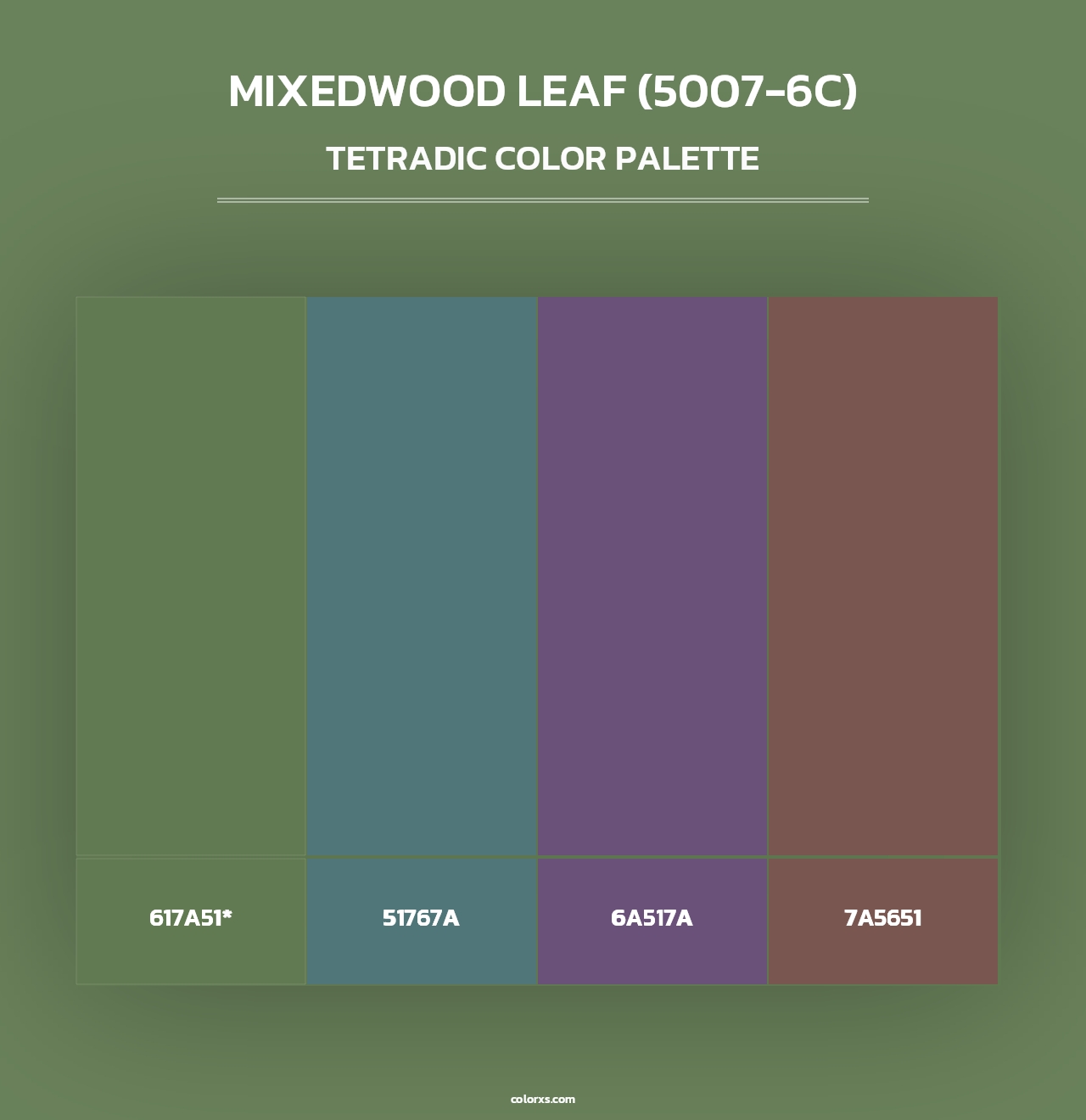 Mixedwood Leaf (5007-6C) - Tetradic Color Palette