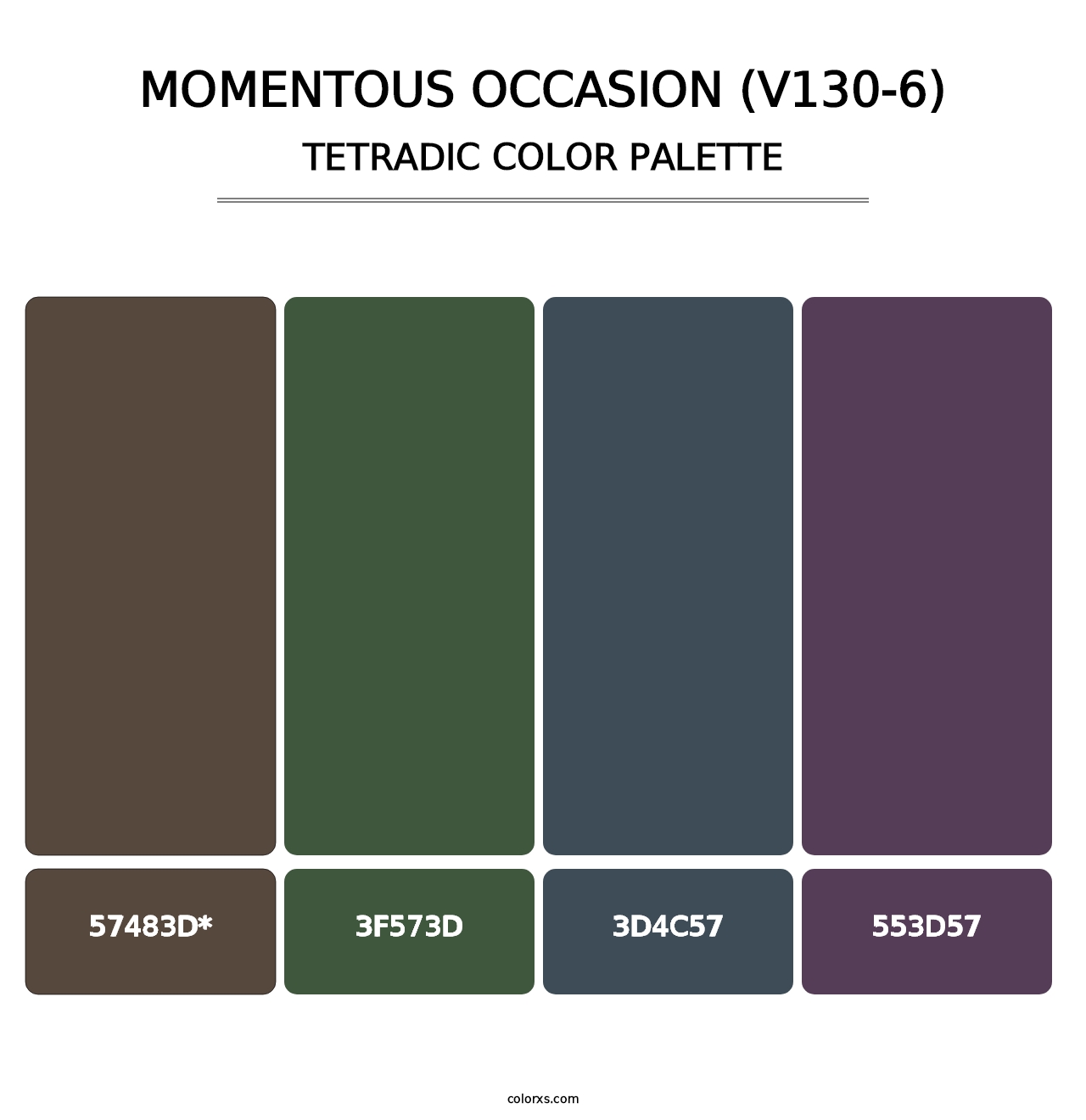 Momentous Occasion (V130-6) - Tetradic Color Palette