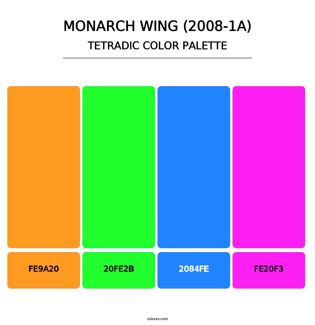 Monarch Wing (2008-1A) - Tetradic Color Palette