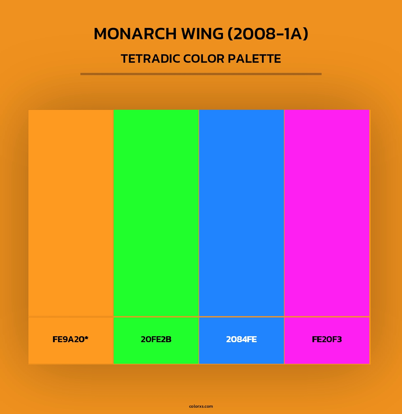 Monarch Wing (2008-1A) - Tetradic Color Palette