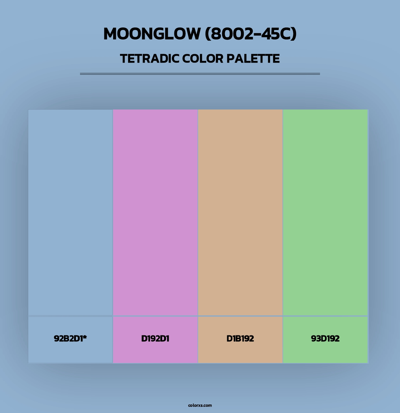 Moonglow (8002-45C) - Tetradic Color Palette