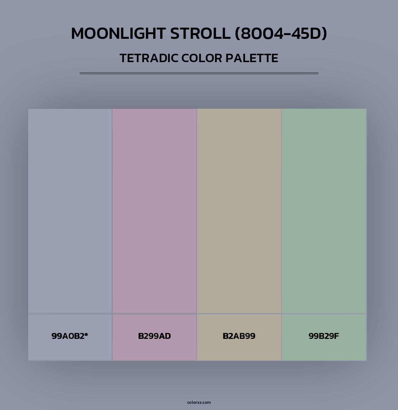 Moonlight Stroll (8004-45D) - Tetradic Color Palette