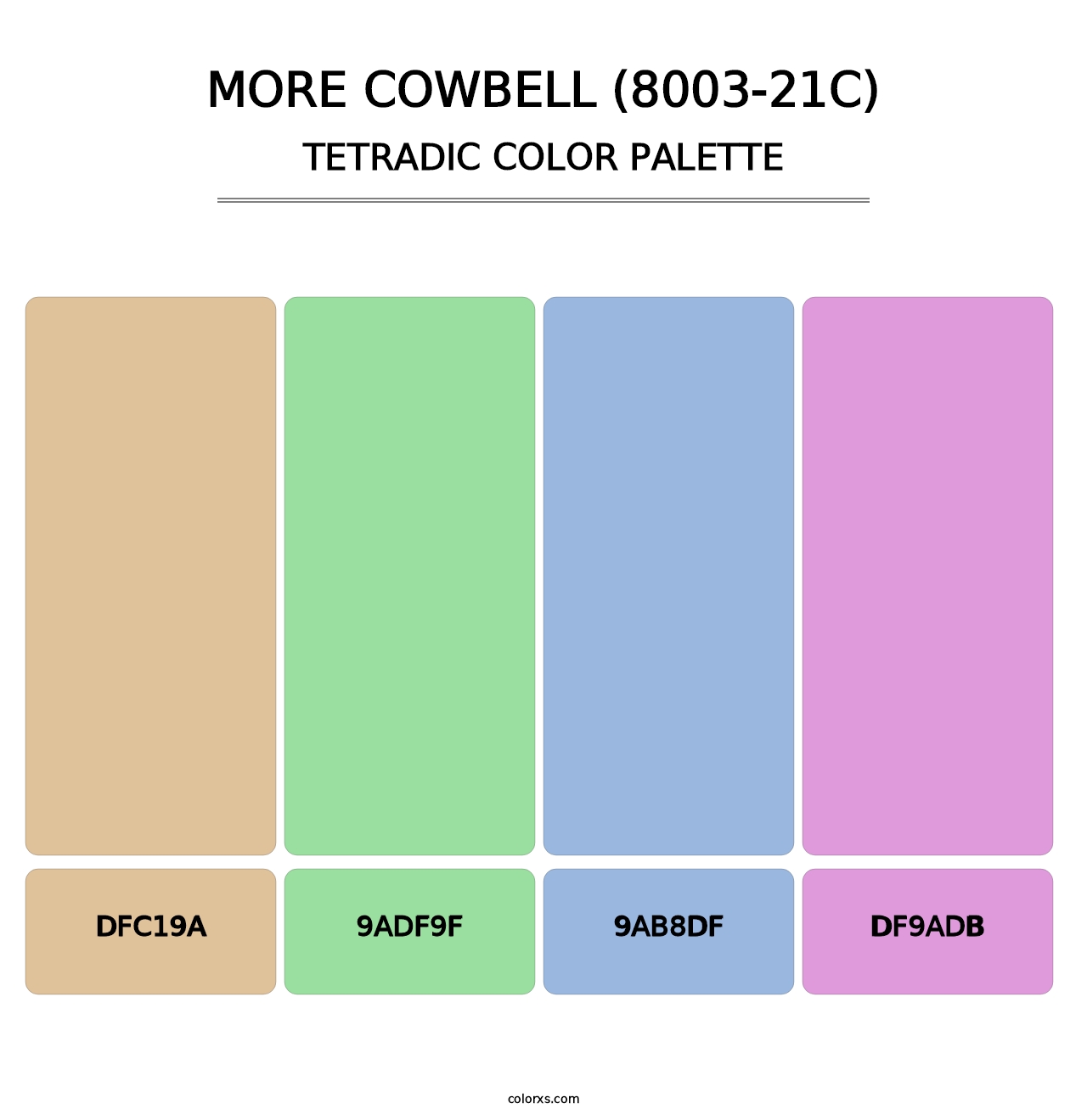 More Cowbell (8003-21C) - Tetradic Color Palette