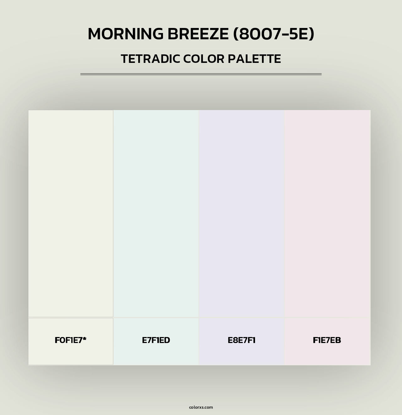 Morning Breeze (8007-5E) - Tetradic Color Palette