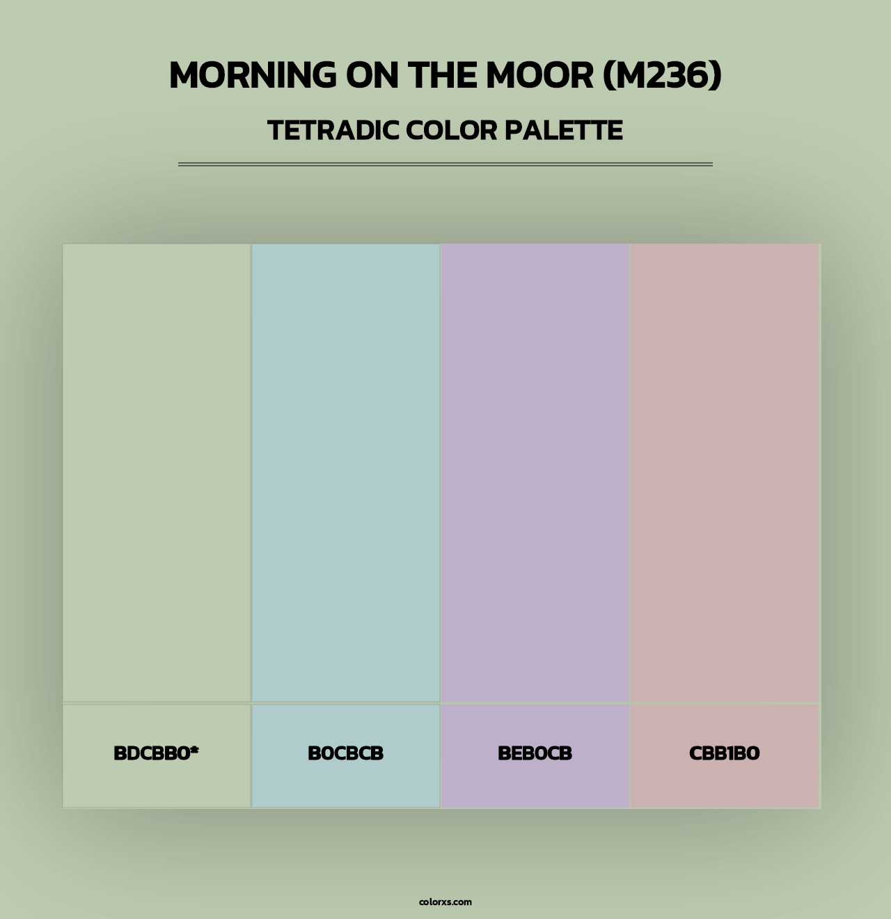 Morning on the Moor (M236) - Tetradic Color Palette