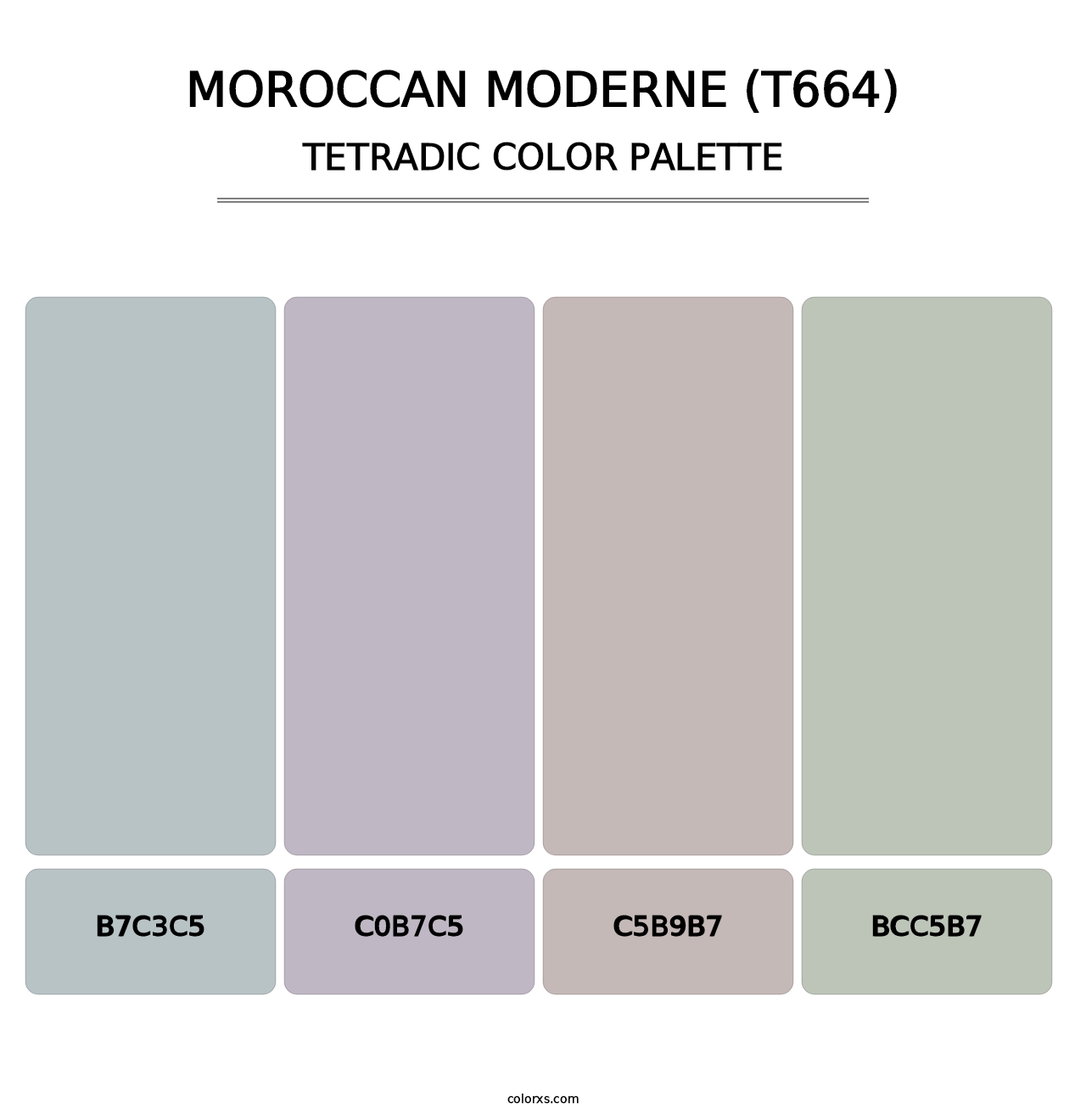 Moroccan Moderne (T664) - Tetradic Color Palette