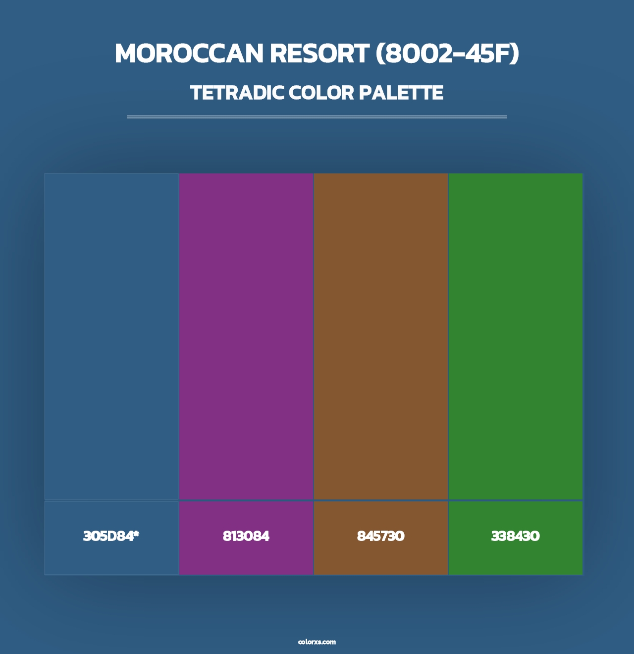 Moroccan Resort (8002-45F) - Tetradic Color Palette