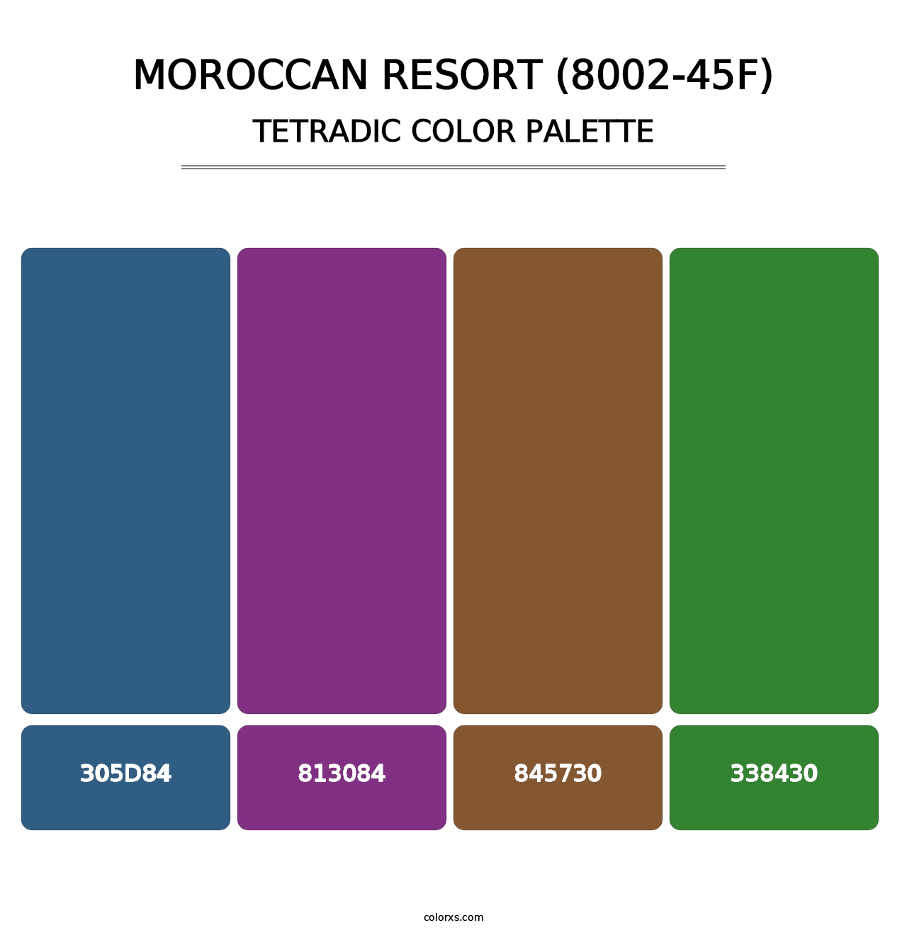 Moroccan Resort (8002-45F) - Tetradic Color Palette