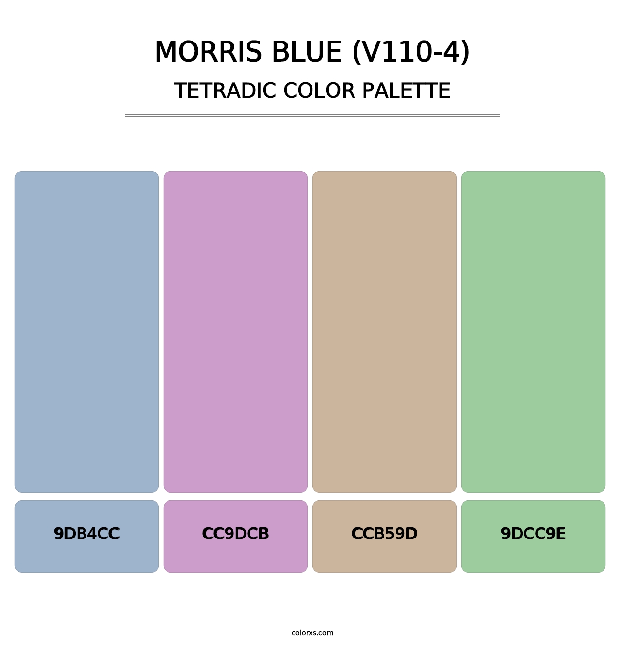 Morris Blue (V110-4) - Tetradic Color Palette