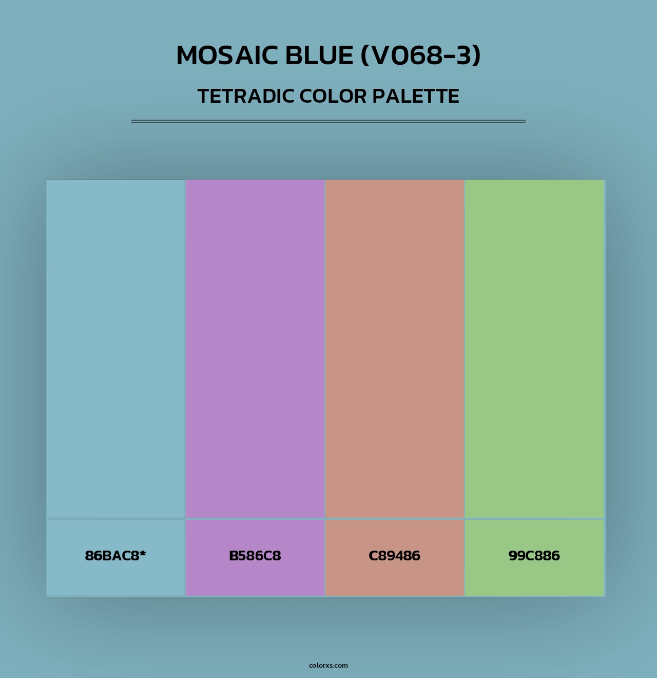 Mosaic Blue (V068-3) - Tetradic Color Palette