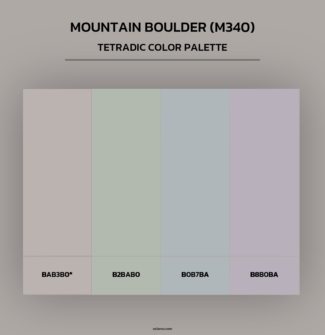 Mountain Boulder (M340) - Tetradic Color Palette
