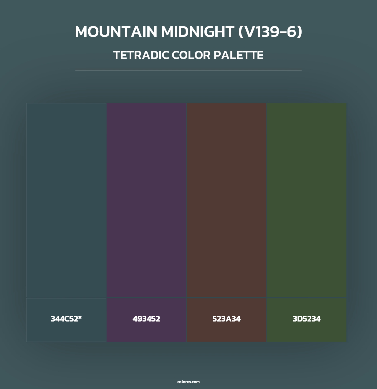 Mountain Midnight (V139-6) - Tetradic Color Palette
