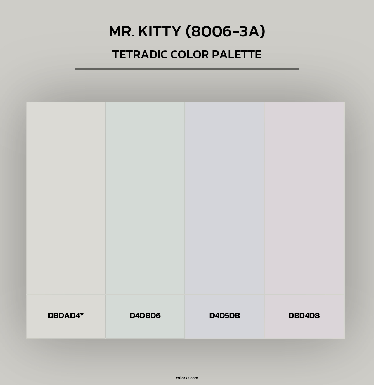 Mr. Kitty (8006-3A) - Tetradic Color Palette