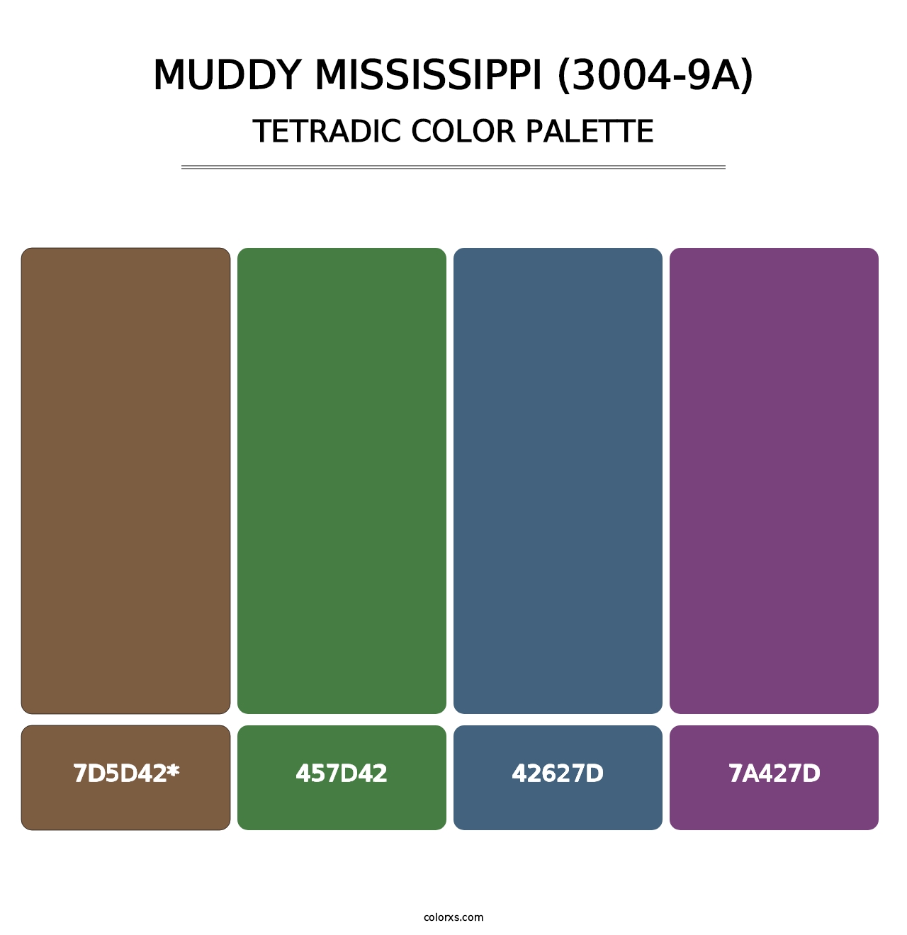 Muddy Mississippi (3004-9A) - Tetradic Color Palette